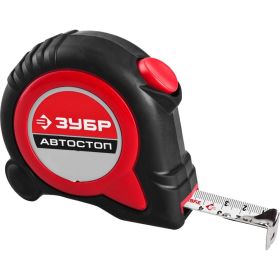 Автостоп ЗУБР 5м/25мм рулетка с автостопом и ударостойким обрезиненным корпусом 34052-05-25_z01 (артикул 18589069) – фото 1