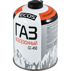 Всесезонный газ Ecos тм в баллоне GC-450 резьбовой EPI-GAS 450 г Корея 140541 (артикул 16443586) – фото 1
