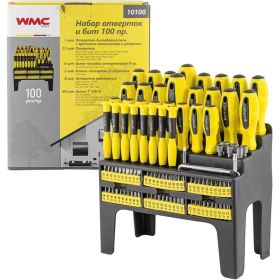Набор отверток и бит 100пр. WMC TOOLS WMC-10100(51782) (артикул 27098726) – фото 1