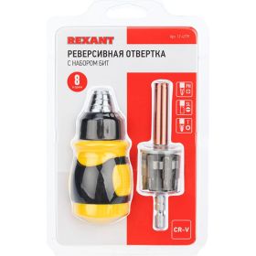 Реверсивная отвертка с набором бит REXANT 8 предметов 12-4779 (артикул 16915933) – фото 10