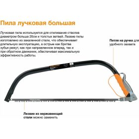 Лучковая пила 24" Fiskars 1000615 (124810) (артикул 13697783) – фото 2