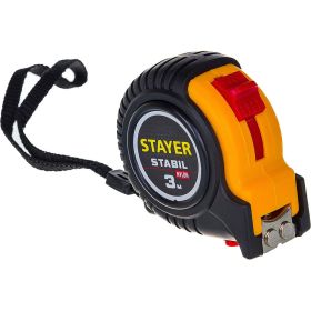 Профессиональная рулетка в ударостойком обрезиненном корпусе STAYER Stabil 3мх16мм 34131-03_z02 (артикул 16043700) – фото 4