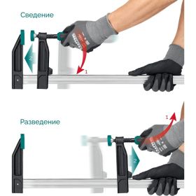 Струбцина KRAFTOOL Xf тип F, 1500/120 мм 32011-120-1500_z01 (артикул 26157497) – фото 7