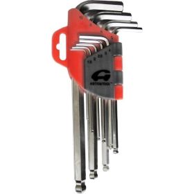 Набор шестигранных ключей ABTOMTOOL РROFFI 9 пр, с шаром, DIN3124, CrV, средние 56209 LB (артикул 16385331) – фото 1