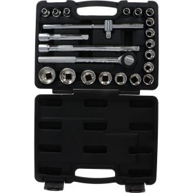 Набор торцевых головок BRENAR 22шт, 1/2"", 12-гранные, 8-32мм BRKNAS022 (артикул 26146943) – фото 2