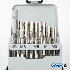 Набор ручных метчиков GSR DIN352 M3-M12 23 предмета 00708050 (артикул 19475298) – фото 2