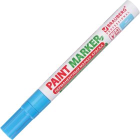Лаковый маркер-краска BRAUBERG paint marker 4 мм, голубой, без ксилола, без запаха 151435 (артикул 16475318) – фото 4