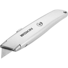 Нож Wokin трапециевидный, алюминиевый корпус, 61x19 мм 1352755 (артикул 28135796) – фото 1