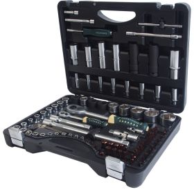 Набор торцевых головок и вставок 1/2 & 1/4DR 6-гранных ROCKFORCE RF-4941-5-PREMIUM 94+6 (артикул 15982156) – фото 1