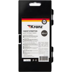 Отвертка с битами для точных работ KRANZ сталь S2, 62 предмета KR-12-4774 (артикул 19699858) – фото 13