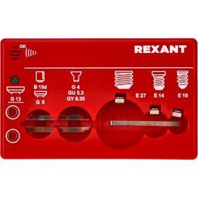 Портативный тестер для ламп REXANT на батарейке 604-803 (артикул 27162318) – фото 2