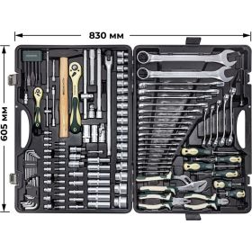 Набор инструмента ROCKFORCE 1/2""х1/4""DR с 6-гранными головками, 128 предметов RF-41282-5 (артикул 25869323) – фото 4