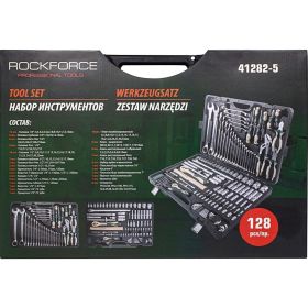 Набор инструмента ROCKFORCE 1/2""х1/4""DR с 6-гранными головками, 128 предметов RF-41282-5 (артикул 25869323) – фото 5