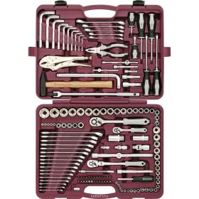 Универсальный набор инструмента THORVIK 1/4"",1/2""DR UTS0142 142 предмета 52063 (артикул 15597922) – фото 1