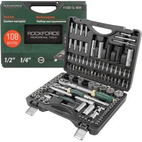 Набор инструмента Rockforce 1/4"",1/2"" 6гр. 108 предметов RF-41082-5L NEW (артикул 27623880) – фото 1