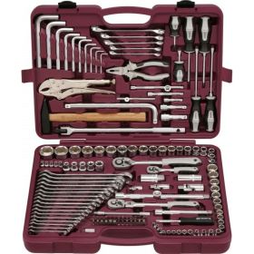 Универсальный набор инструмента THORVIK 1/4"",1/2""DR UTS0142 142 предмета 52063 (артикул 15597922) – фото 2
