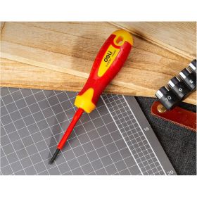Диэлектрическая крестовая отвертка DELI dl513060 PH0x60, сертификат vde до 1000 В, магнитный наконечник, сталь cr-v, рукоять pp+tpr 110590 (артикул 26665970) – фото 2