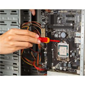 Диэлектрическая крестовая отвертка DELI dl513060 PH0x60, сертификат vde до 1000 В, магнитный наконечник, сталь cr-v, рукоять pp+tpr 110590 (артикул 26665970) – фото 3