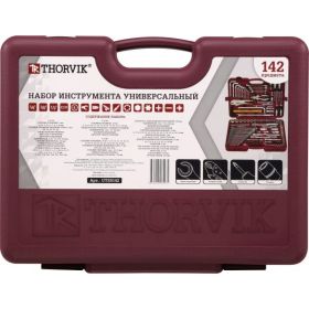 Универсальный набор инструмента THORVIK 1/4"",1/2""DR UTS0142 142 предмета 52063 (артикул 15597922) – фото 3