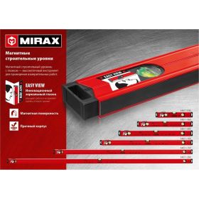 Магнитный строительный уровень MIRAX 1000 мм 34611-100 (артикул 16497010) – фото 4