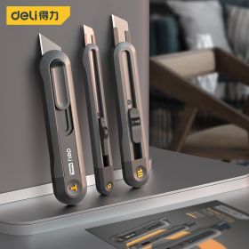Набор технических ножей DELI""Home Series Black"" HT4003 (ножи 9мм+18мм+т-образный), эксклюзивный дизайн, корпус из высококачественного soft touch пластика 123286 (артикул 28216466) – фото 2