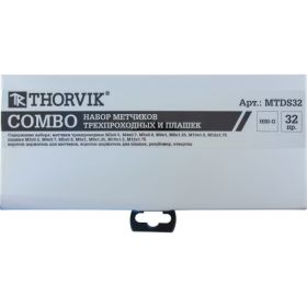 Набор трехпроходных метчиков и круглых плашек THORVIK COMBO М3-М12, HSS-G, 32 предмета MTDS32 52887 (артикул 16013508) – фото 3