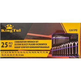 Набор комбинированных ключей KingTul 6-32 мм, 25 предметов kt-5261pd 54620 (артикул 27128972) – фото 3