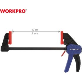 Быстросъемный мини зажим для штанги WORKPRO 100 мм, 2 шт. WP201016 (артикул 25973657) – фото 5