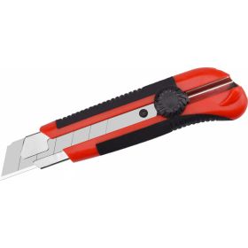 Нож с прорезиненной ручкой 25мм AV Steel AV-900525 (артикул 15860002) – фото 1