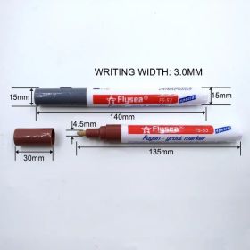 Маркер краска для плиточных швов Flysea Grout Marker 2-4 мм + 3 запасных наконечника, серый FS-53G (артикул 23032659) – фото 2