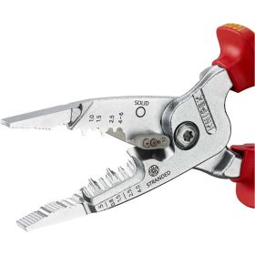 Инструмент для зачистки гармонизированных европейских кабелей KNIPEX из закаленной стали, хром, двухкомпонентные диэлектрические ручки KN-1376200ME (артикул 26520266) – фото 6