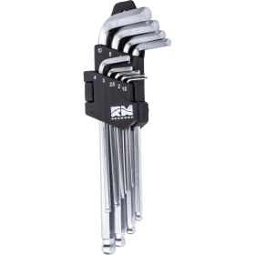 Набор шестигранных с шаром ключей REDMARK 1.5, 2, 2.5, 3, 4, 5, 6, 8, 10 мм, 9 шт. RM93301 (артикул 24988647) – фото 1