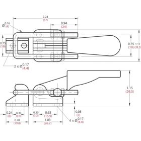 Защелкивающийся зажим, усилие 163 кг WOODWORK GH-40323 (артикул 15564133) – фото 3