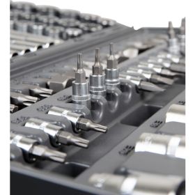 Набор инструмента 1/2 Dr и 1/4 Dr 108 предметов с 12 гранными головками KRAFT KT 700680 (артикул 15966155) – фото 2