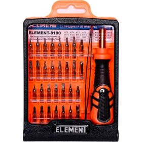 Отвертка с набором бит ELEMENT 8100 32 предмета в наборе 18877 (артикул 28651352) – фото 2