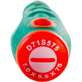 Стержневая шлицевая отвертка Jonnesway D71S575 ANTI-SLIP GRIP, SL5.5x75 мм 49953 (артикул 15958147) – фото 3