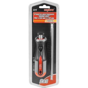 Двусторонняя стержневая отвертка РН2,SL6x150мм Ombra ROUND GRIP 756215 55777 (артикул 15632419) – фото 3