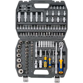 Набор инструмента 1/2 Dr и 1/4 Dr 108 предметов с 12 гранными головками KRAFT KT 700680 (артикул 15966155) – фото 6