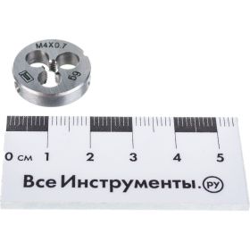 Плашка М4x0,7 мм СИБРТЕХ 77009 (артикул 15383215) – фото 3