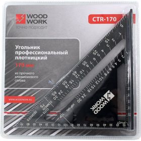 Плотницкий угольник WOODWORK 170 мм, алюминиевый, метрический CTR-170 (артикул 24037953) – фото 4