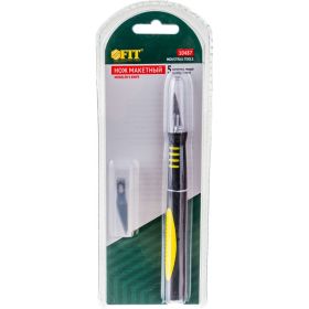 Макетный нож (прорезиненная алюминиевая ручка) FIT IT 10487 (артикул 15726807) – фото 4