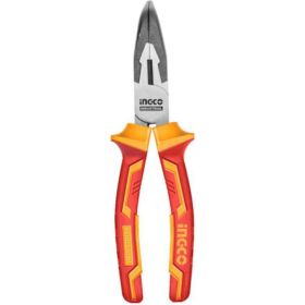 Диэлектрические изогнутые длинногубцы INGCO 200 мм INDUSTRIAL HIBNP28208 (артикул 16650953) – фото 3