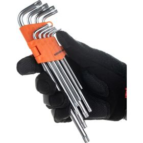 Набор Г-образных ключей TORX АвтоDело T10-T50 длинные с отверстием 9 предметов 39156 14641 (артикул 16002745) – фото 4