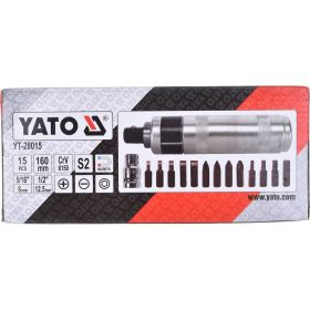 Цельнометаллическая ударная отвертка YATO YT-28015 (артикул 15744191) – фото 4