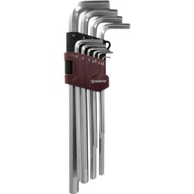 Набор торцевых шестигранных удлиненных ключей Thorvik HKL10S H1.5-H10 10 предметов 53052 (артикул 16296113) – фото 1