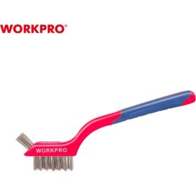 Набор корщеток WORKPRO нержавеющая сталь, медь, нейлон, 3 шт. WP253005 (артикул 23318577) – фото 8