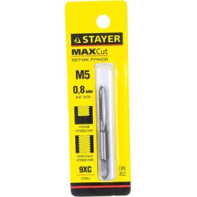Метчик Stayer MASTER одинарный для сквозных и глухих отверстий сталь 9ХС М5х0.8 28021-05-0.8 (артикул 15924384) – фото 1
