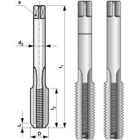 Набор метчиков из 2-х шт. M 2,5 шаг 0.45 мм Bucovice Tools 110025 (артикул 15780222) – фото 2