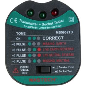 Детектор автоматических выключателей, тестер розеток MASTECH MS5902RTD 00-00000753 (артикул 16562876) – фото 3