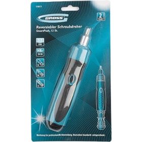 Реверсивная отвертка с механизмом SmartPush GROSS 12 шт. 11611 (артикул 15560994) – фото 4